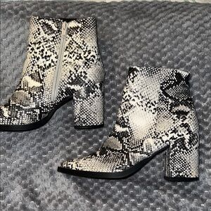Snakeskin Ankle Boots
